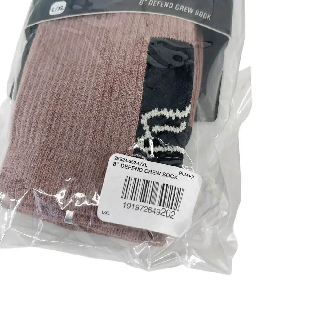 Fox Racing 8 Inch Defend Crew Sock in Plum Perfect Mens Size L / XL NWT